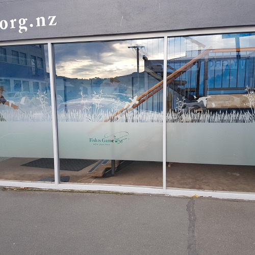 Window graphic for Fish & Game New Zealand by ProSigns